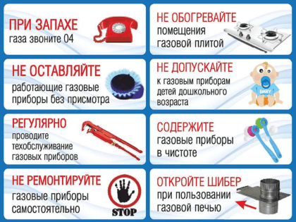Безопасное обращение с газовыми приборами
