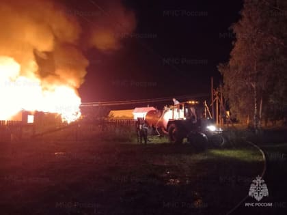 В деревне Осокино Меленковского района огонь охватил сразу два жилых дома