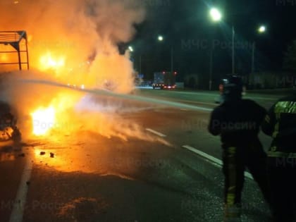 Грузовик сгорел во Владимирской области