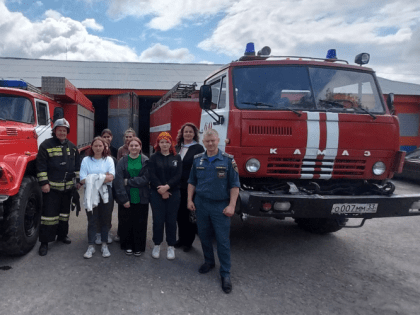 Учащиеся Красногорбатской школы посетили пожарно-спасательную часть № 60