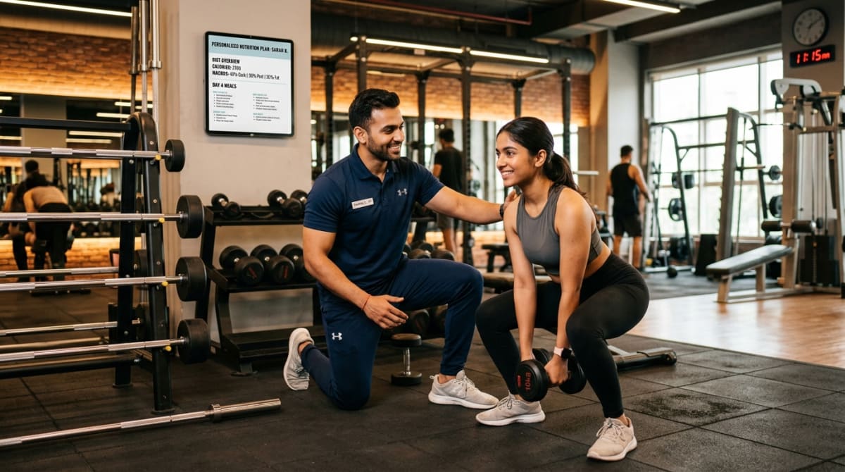 1-on-1 with trainer and diet plan