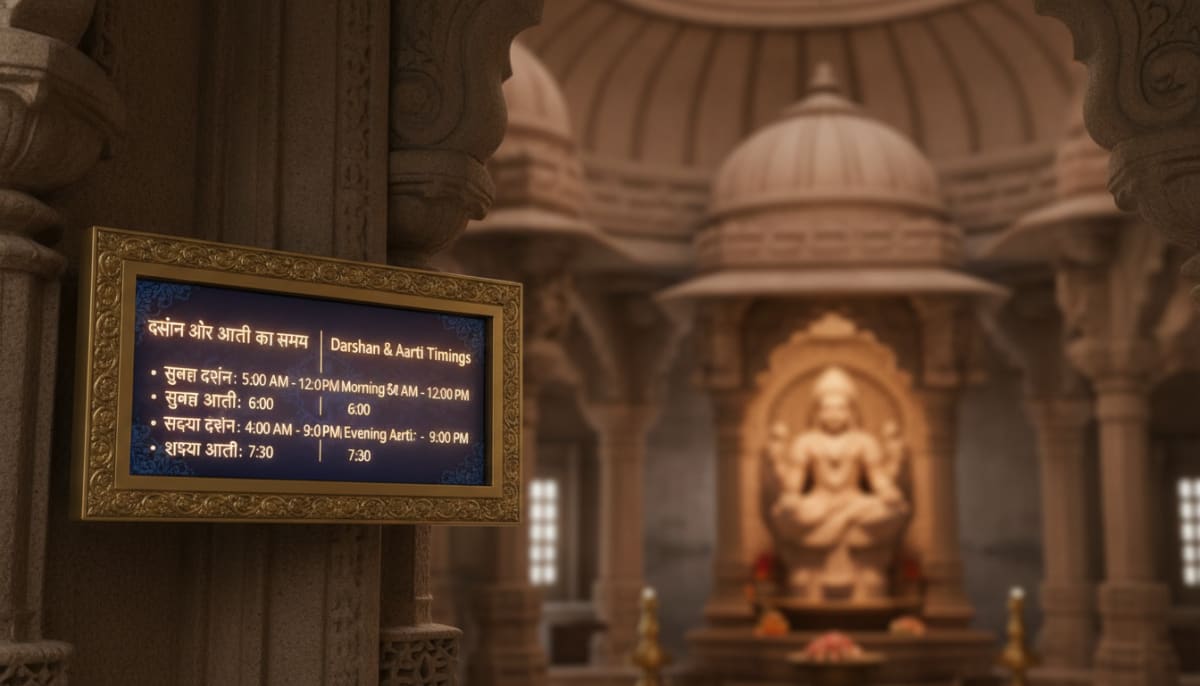 Darshan & Aarti Timings