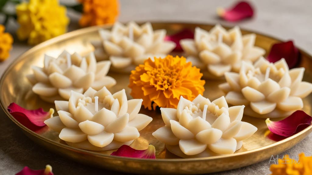 Handmade Flower Candles