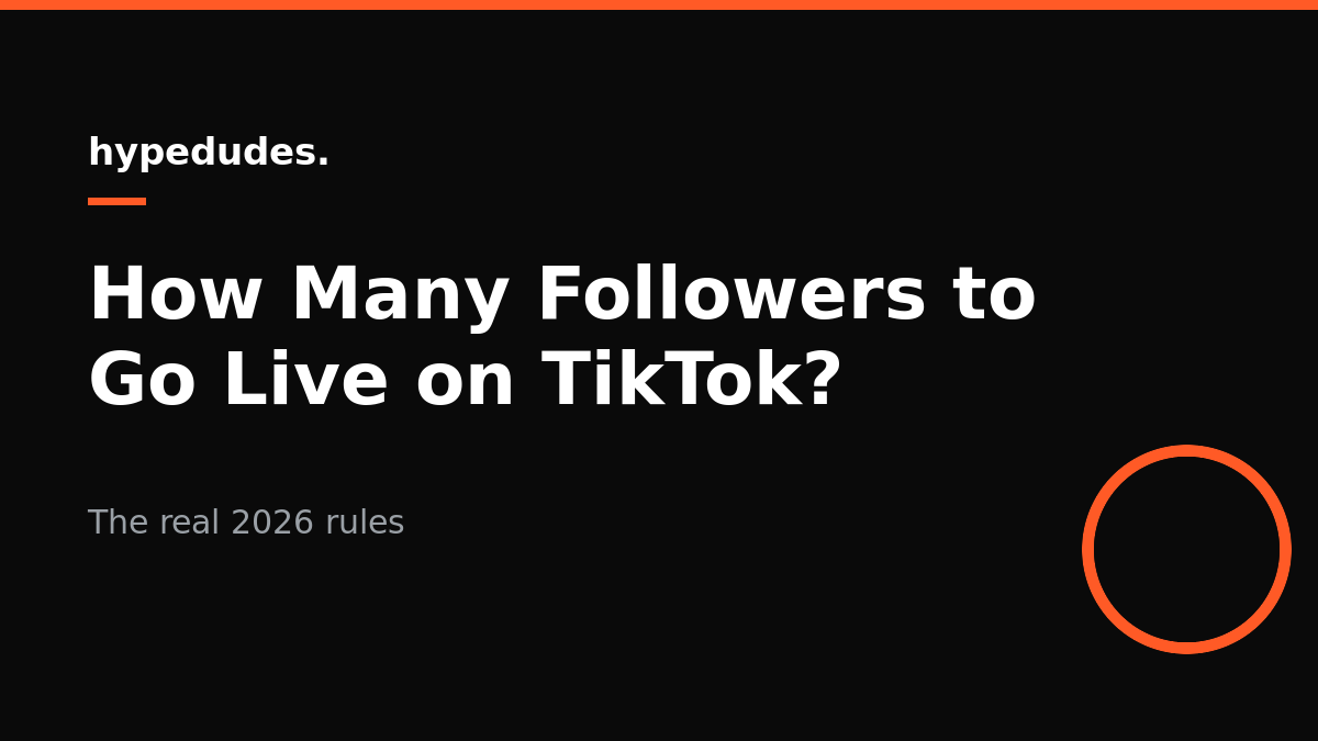How Many Followers Do You Need to Go Live on TikTok? The Real 2026 Rules