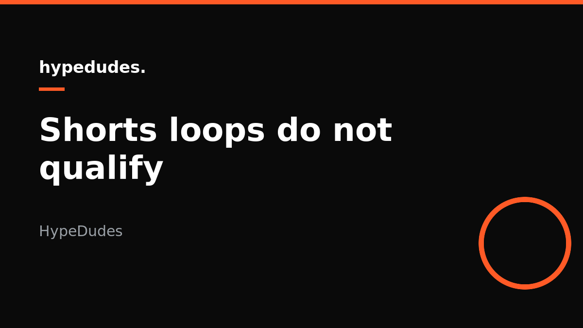 Stylized YouTube Shorts feed showing a view counter rising while an engagement counter stays flat