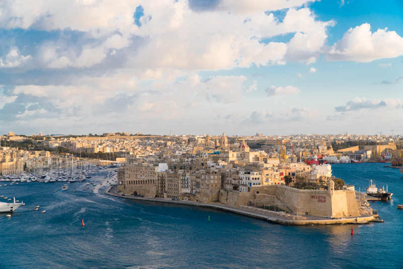 Vista panoramica sulle Tre Città, Malta