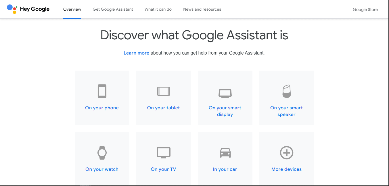 Google voice assistant