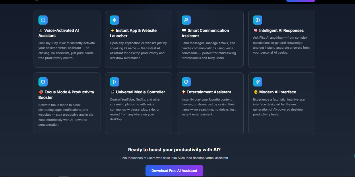 Pika AI voice assistant feature