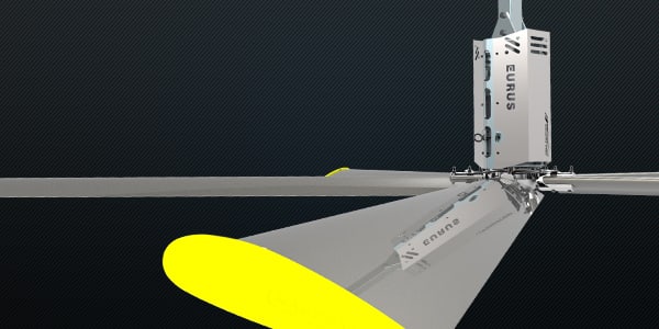 Industrial ceiling fan HVLS eurus SERIES 1 Industrial ceiling fan HVLS eurus SERIES