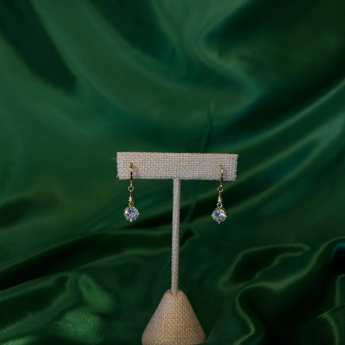Aretes Largos de Chapa de Oro 18k Brillo — vista 3