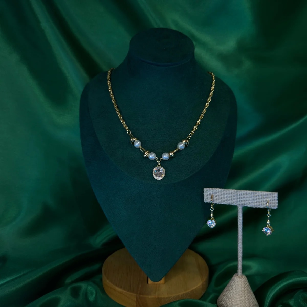 Aretes Largos de Chapa de Oro 18k Brillo — vista 4