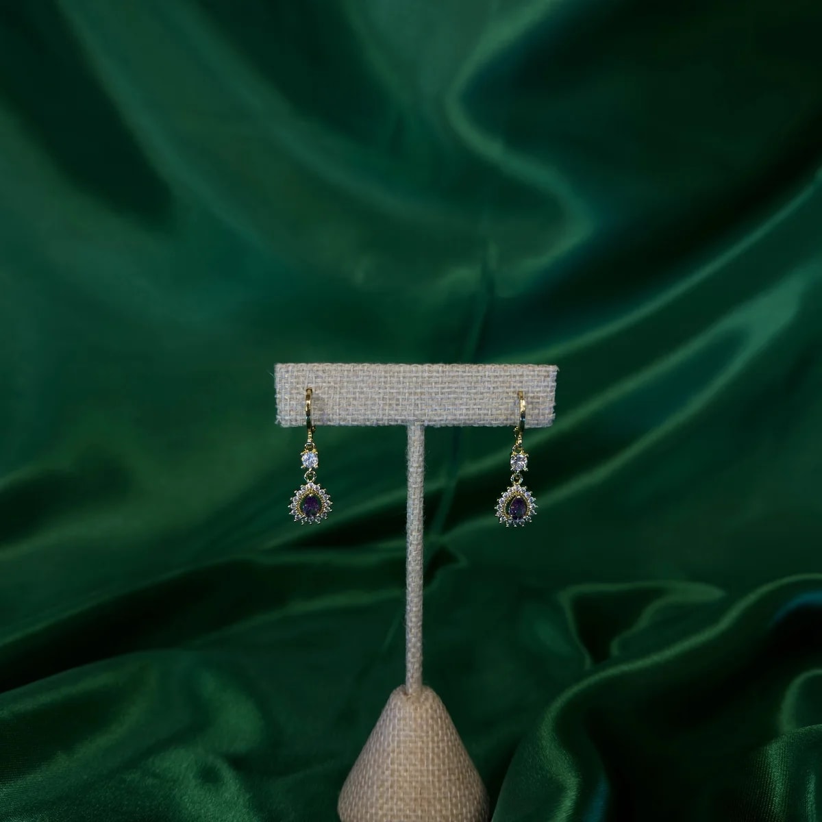 Aretes Largos Elegancia en Chapa de Oro 18k — vista 3