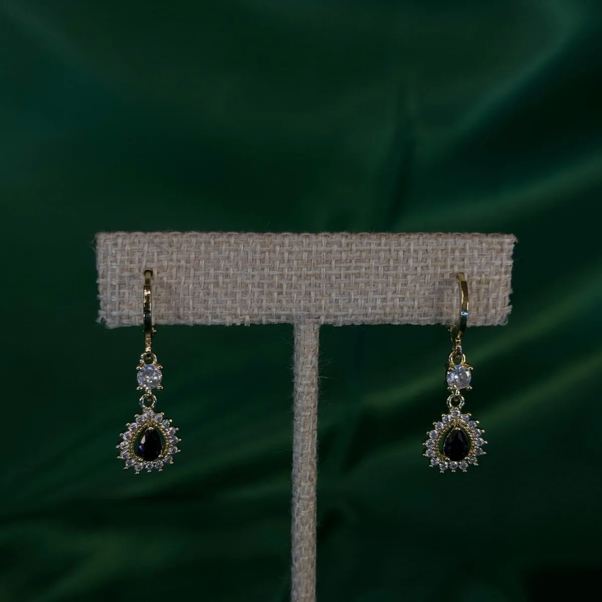 Aretes Largos Elegancia en Chapa de Oro 18k — vista 2