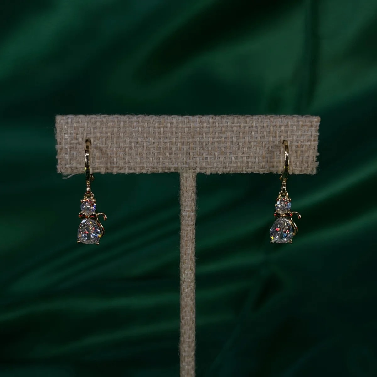 Aretes Largos con Detalle en Chapa de Oro 18k — vista 2