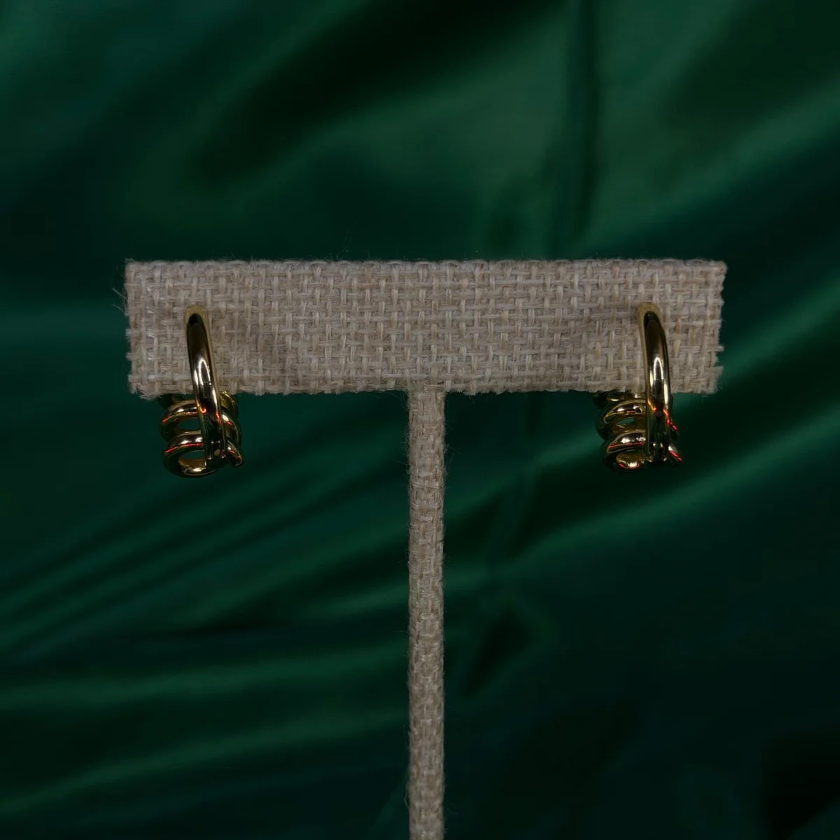 Arracadas Bañadas en Chapa de Oro 18k — vista 3