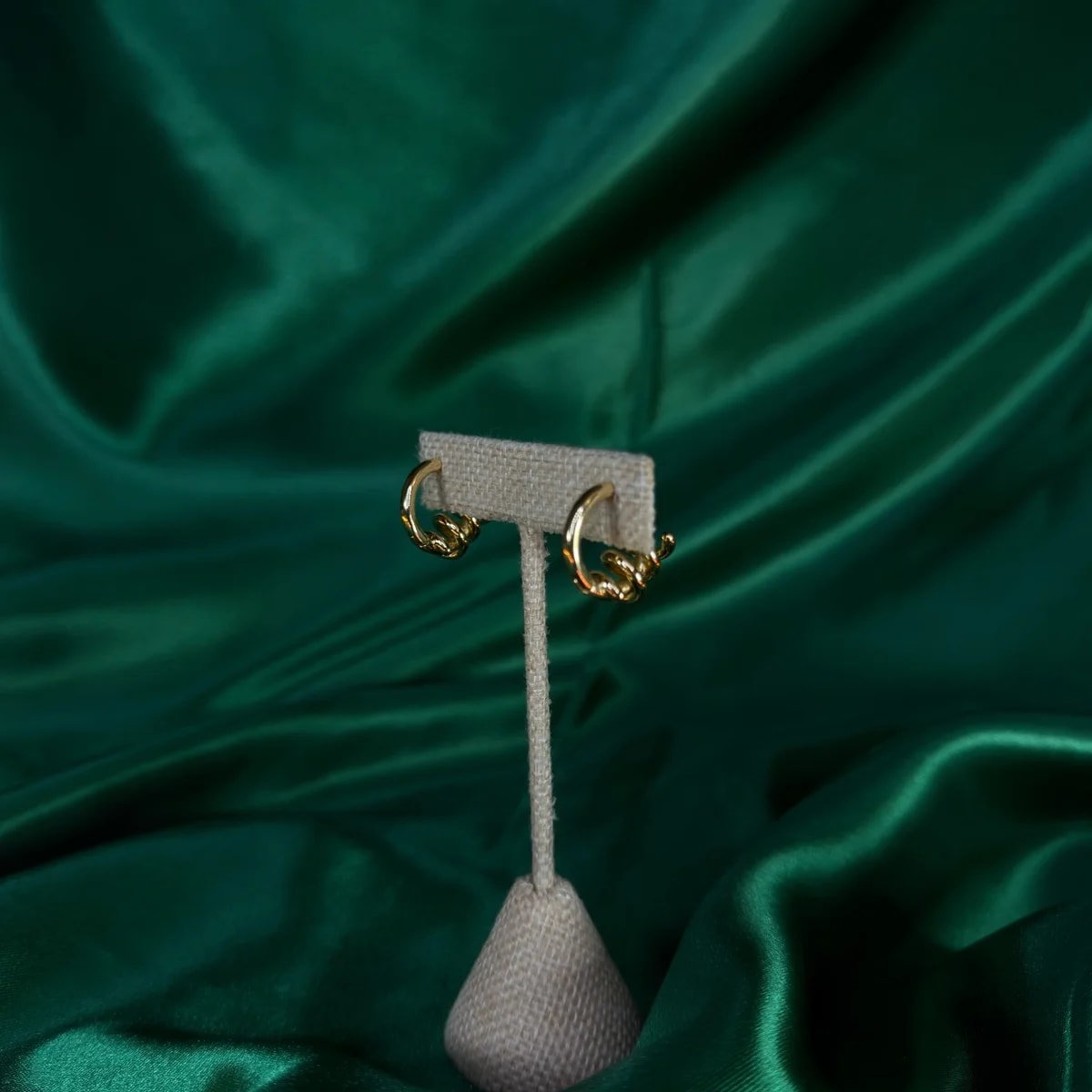 Arracadas Bañadas en Chapa de Oro 18k — vista 4