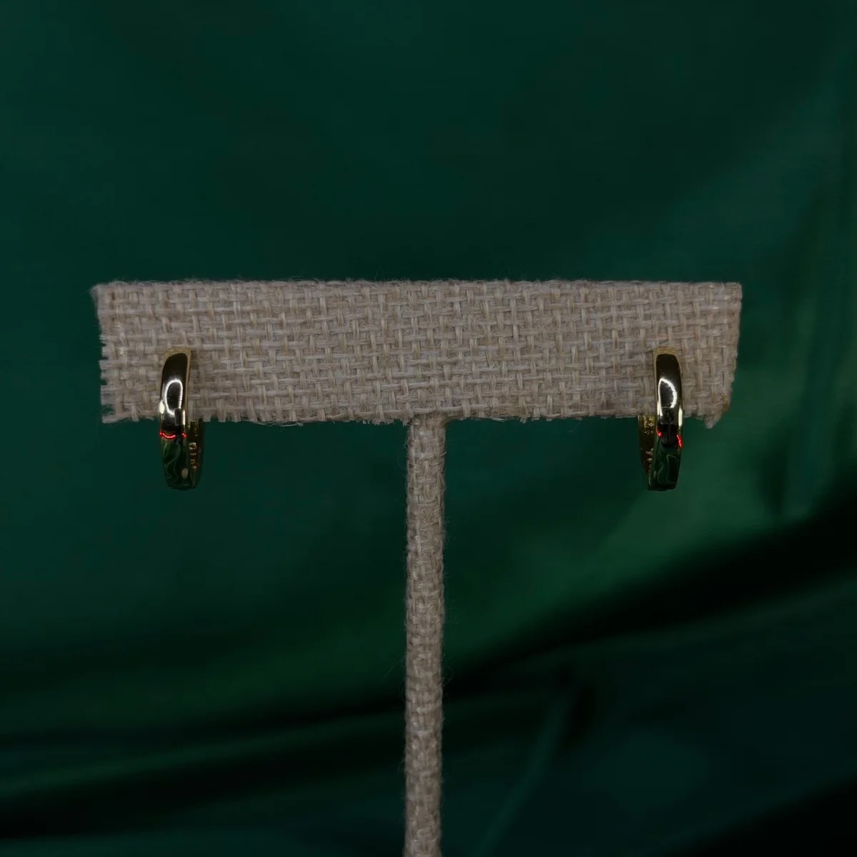 Arracadas Minimalistas de Chapa de Oro 18k — vista 3