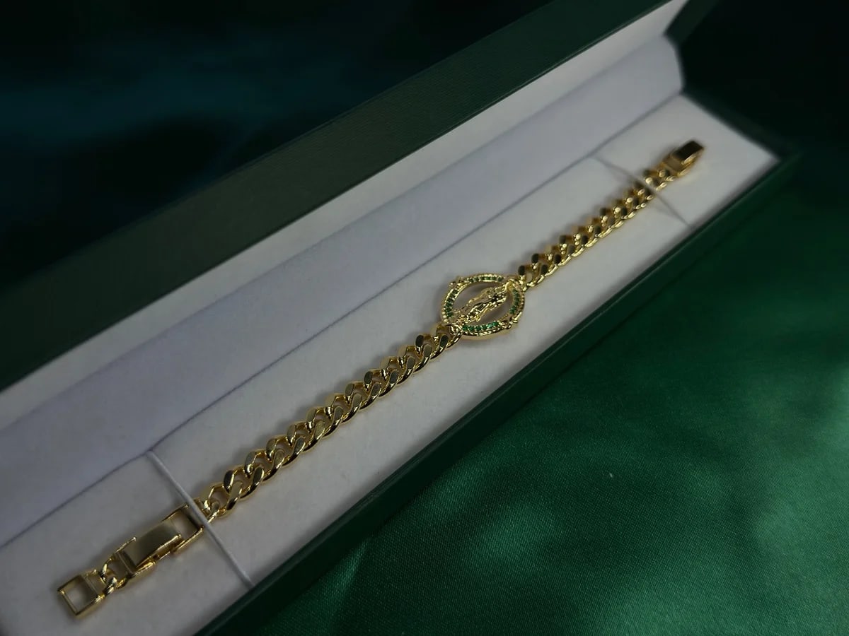 Pulsera Virgen de Guadalupe Chapa de Oro — vista 7