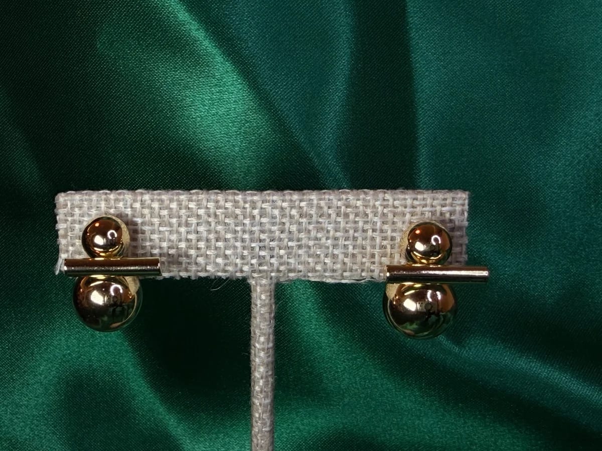 Aretes Discos Dorados en Chapa de Oro 18k — vista 4