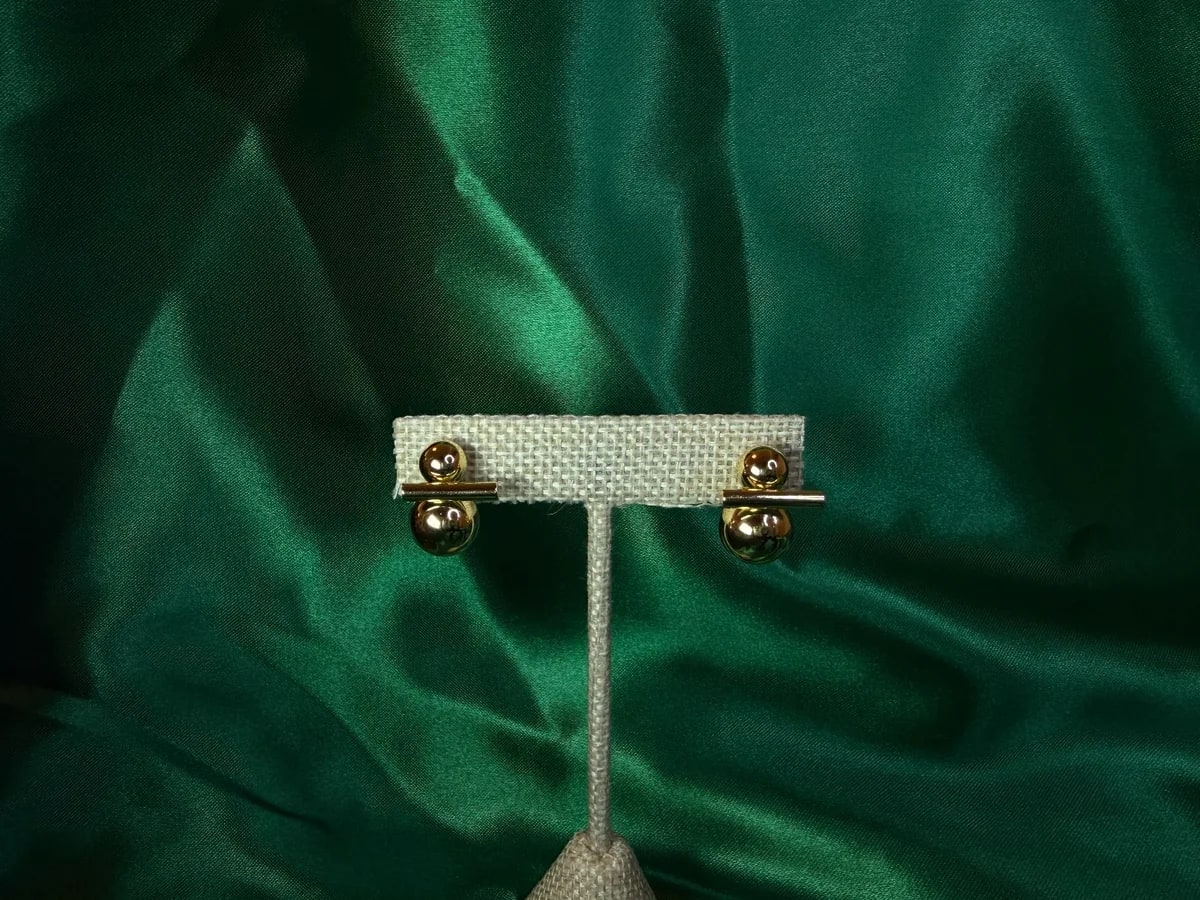 Aretes Discos Dorados en Chapa de Oro 18k — vista 5