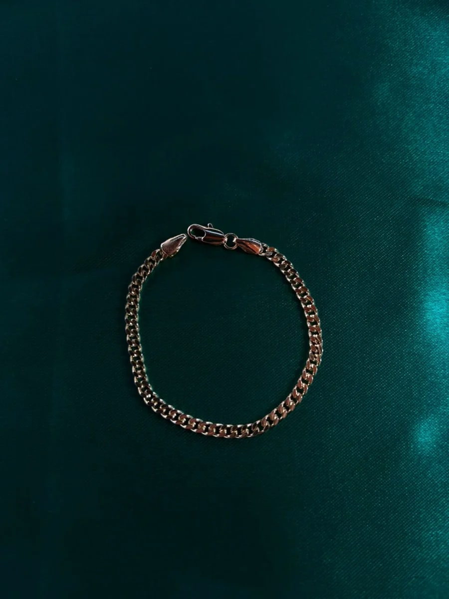 Pulsera Cadena Figaro Dorada Chapa de Oro — vista 4