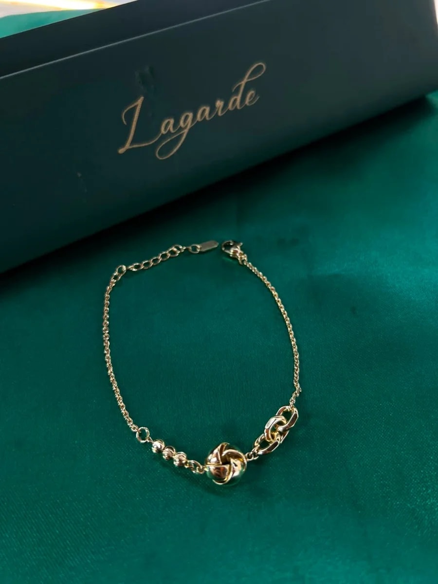 Pulsera Bola Torcida en Chapa de Oro 18k — vista 3