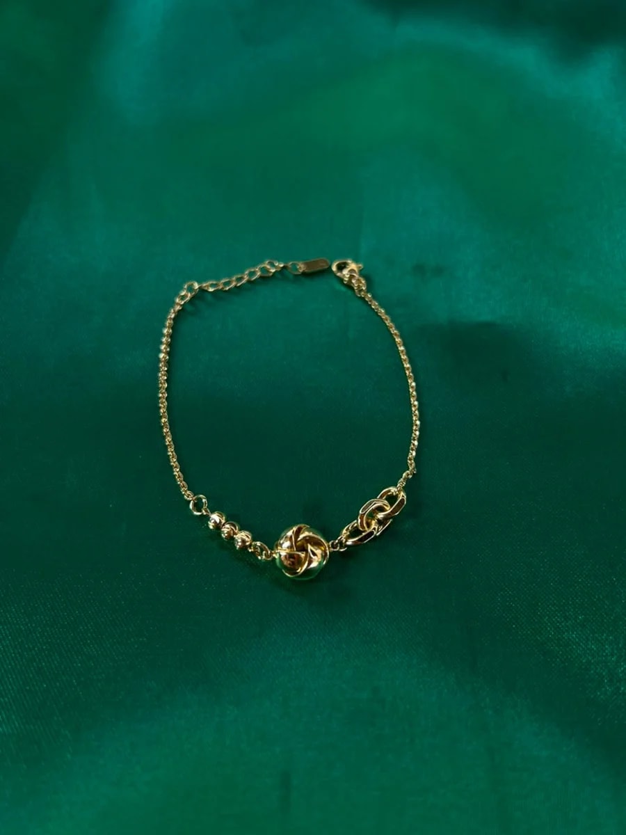 Pulsera Bola Torcida en Chapa de Oro 18k — vista 4