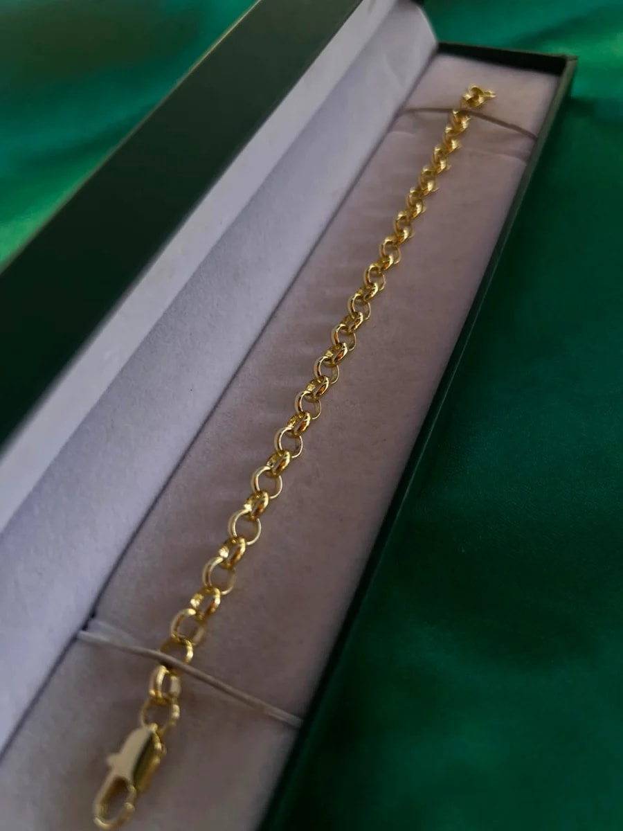 Pulsera Cadena de Ovals Finos en Chapa de Oro 18k — vista 2