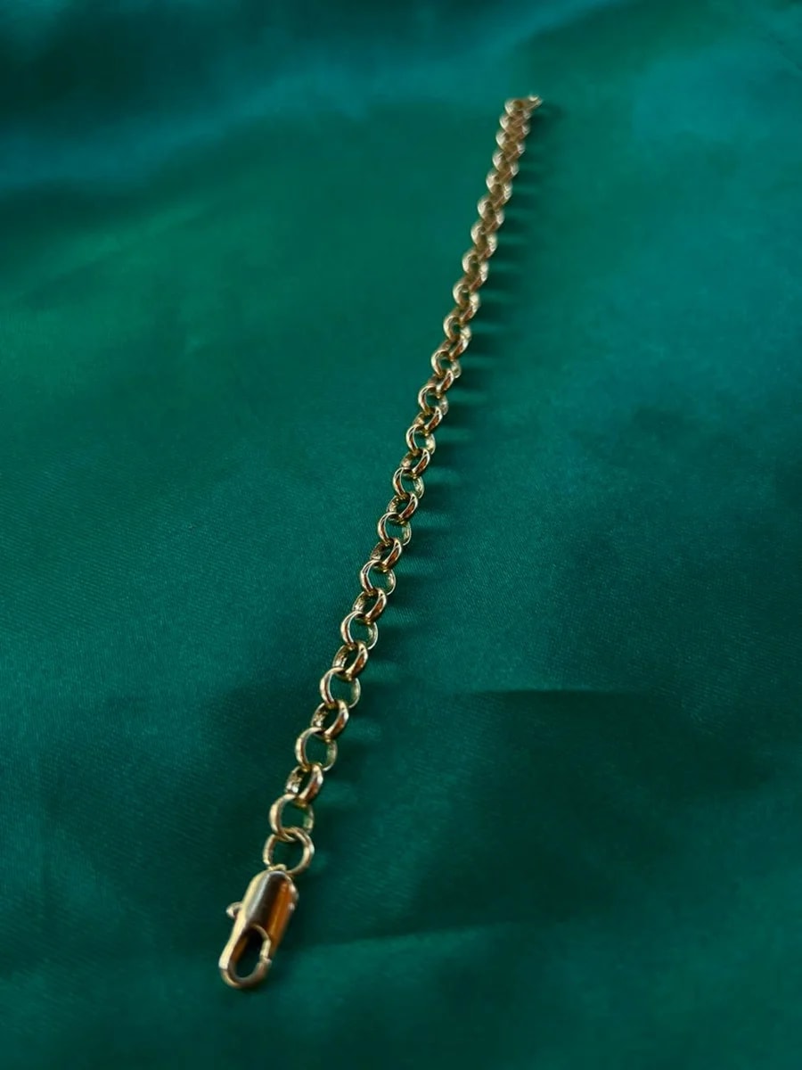 Pulsera Cadena de Ovals Finos en Chapa de Oro 18k — vista 3