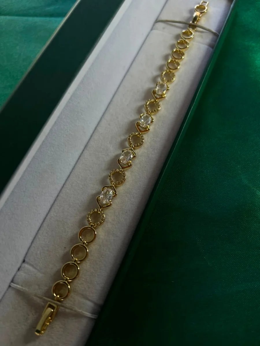 Pulsera Clásica Biselada en Chapa de Oro 18k — vista 2