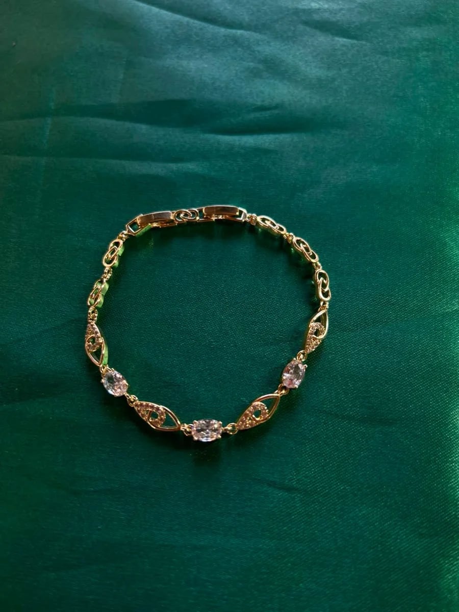 Pulsera Eslabón Celta Entrelazado en Chapa de Oro — vista 4