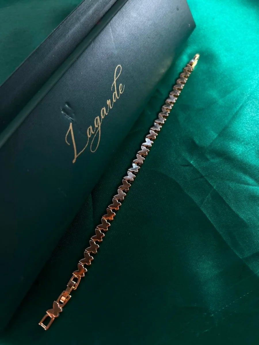 Pulsera Mariposas Chapa de Oro 18k — vista 3