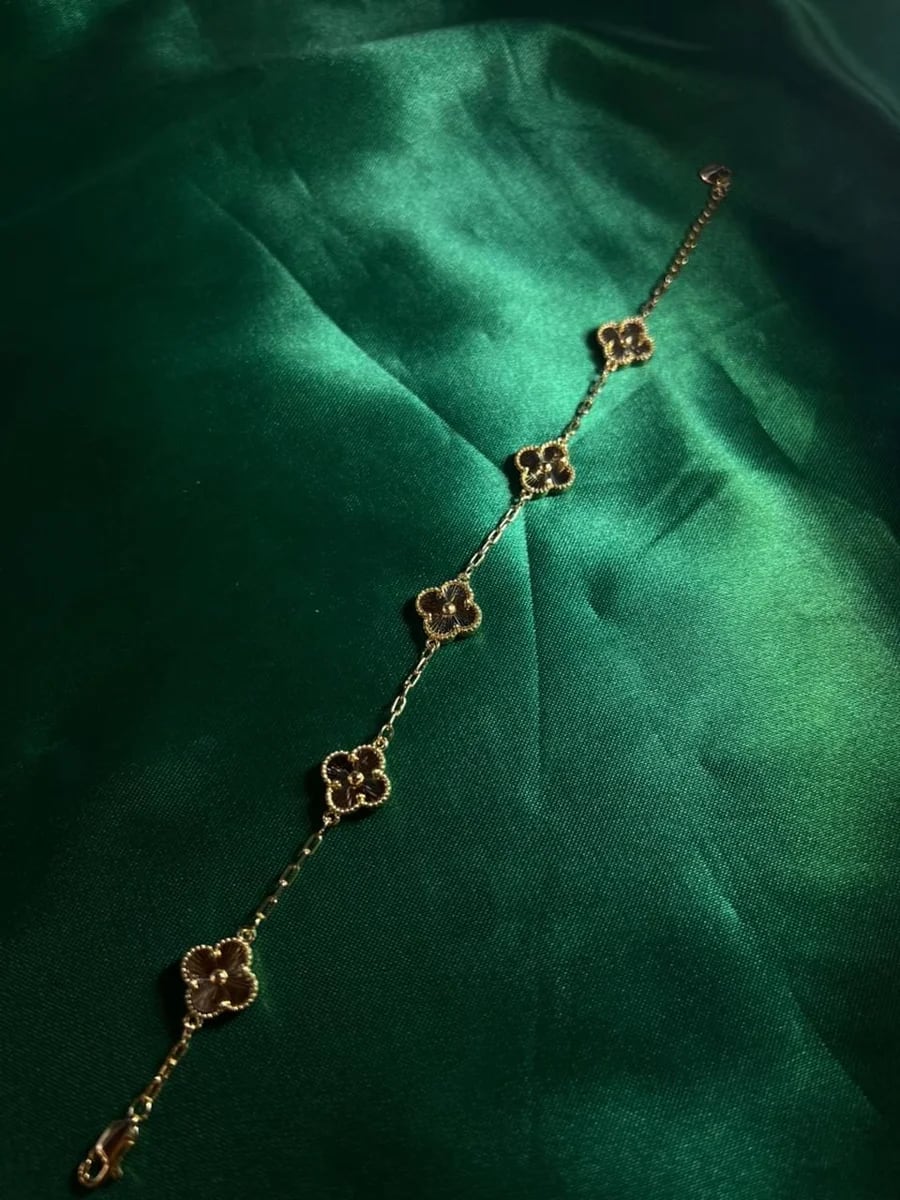 Pulsera Tréboles Estilo Van Cleef en Chapa de Oro 18k — vista 4