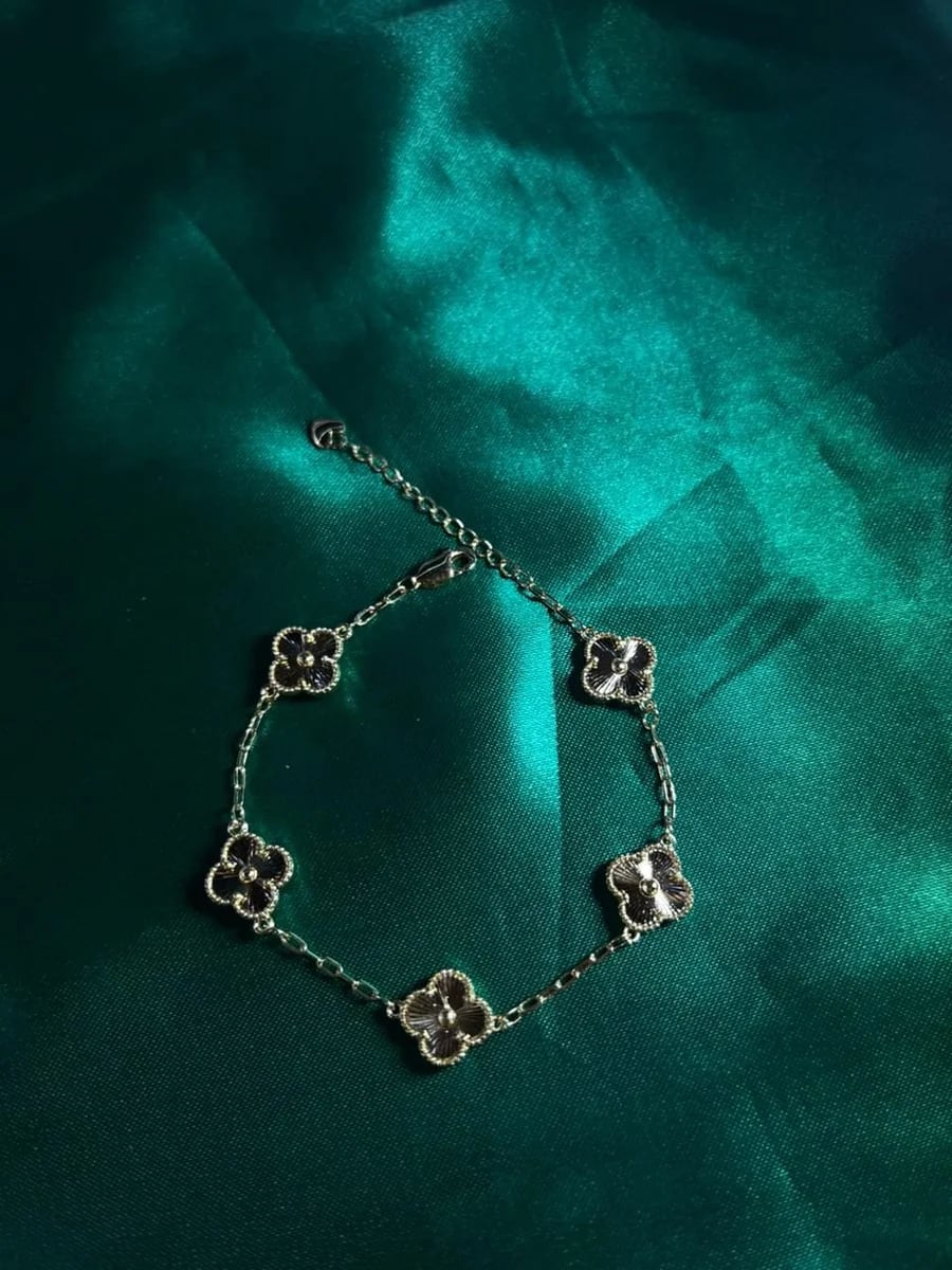 Pulsera Tréboles Estilo Van Cleef en Chapa de Oro 18k — vista 5