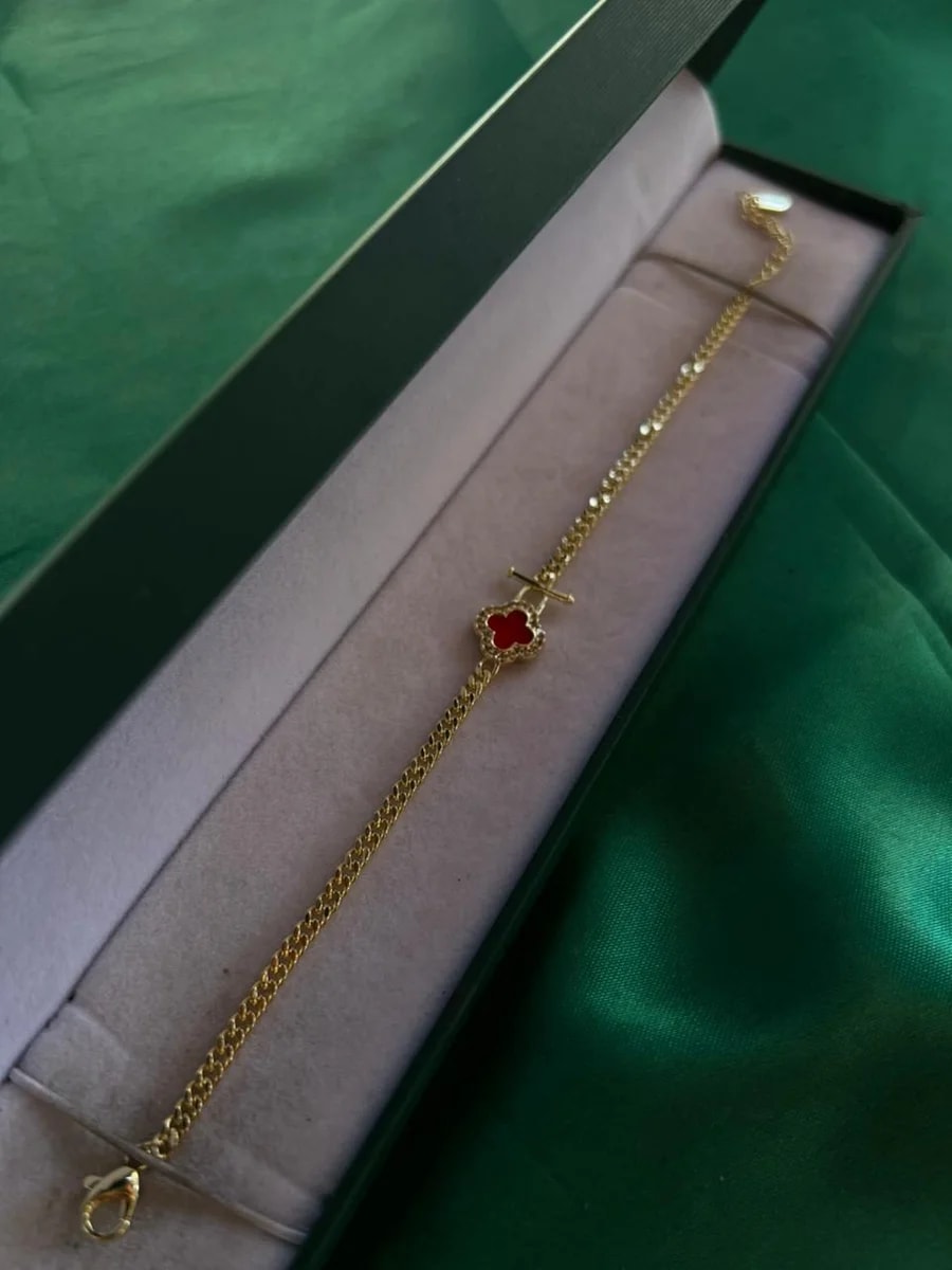 Pulsera Trébol en Chapa de Oro 18k — vista 2