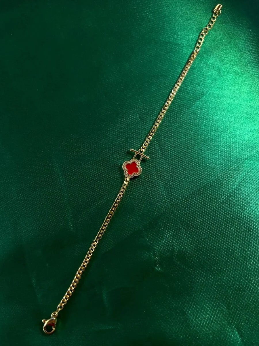 Pulsera Trébol en Chapa de Oro 18k — vista 3