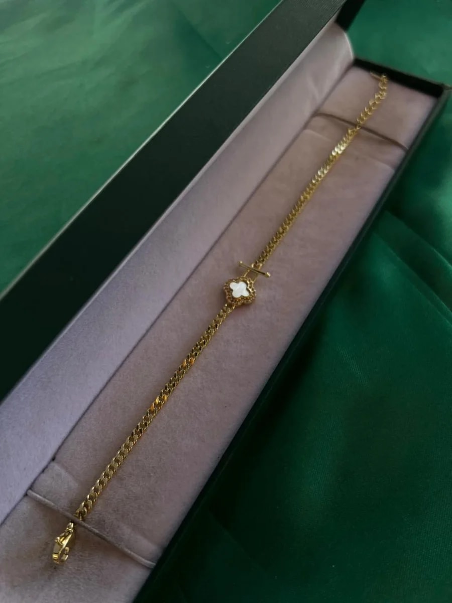 Pulsera Trébol en Chapa de Oro 18k — vista 2