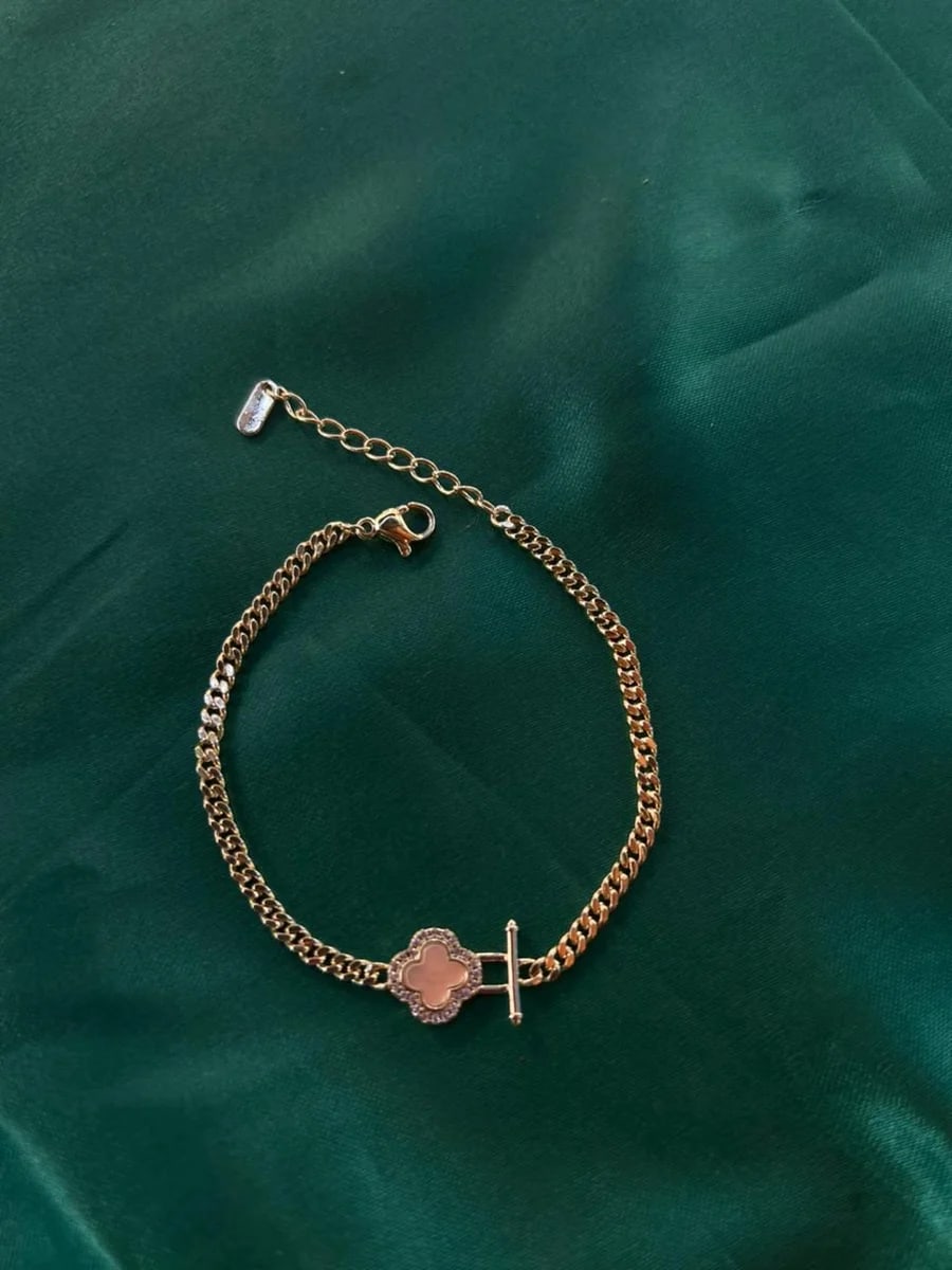 Pulsera Trébol en Chapa de Oro 18k — vista 3