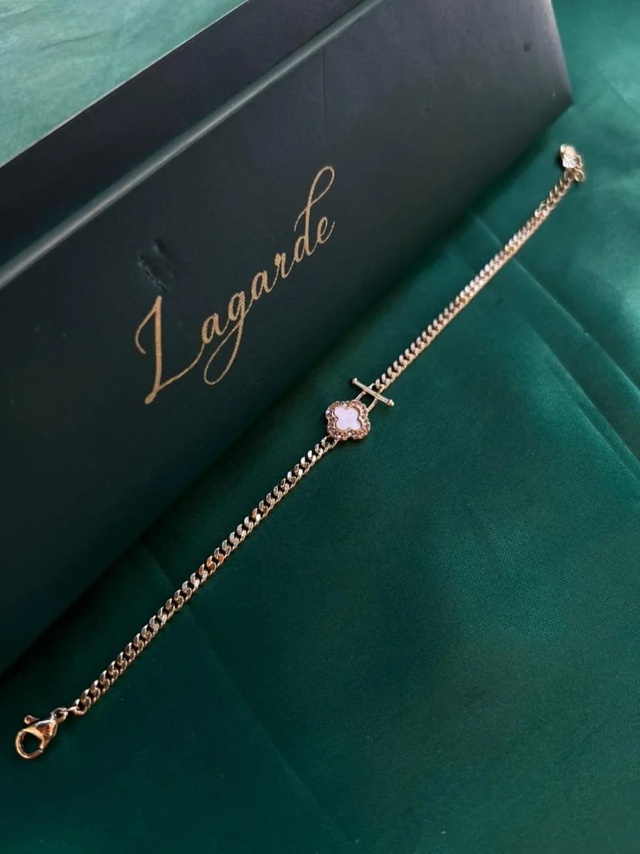 Pulsera Trébol en Chapa de Oro 18k — vista 4