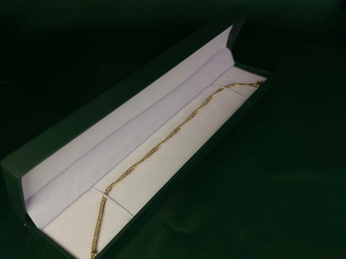 Pulsera Eslabones Torcidos Delicados en Chapa de Oro 18k — vista 2
