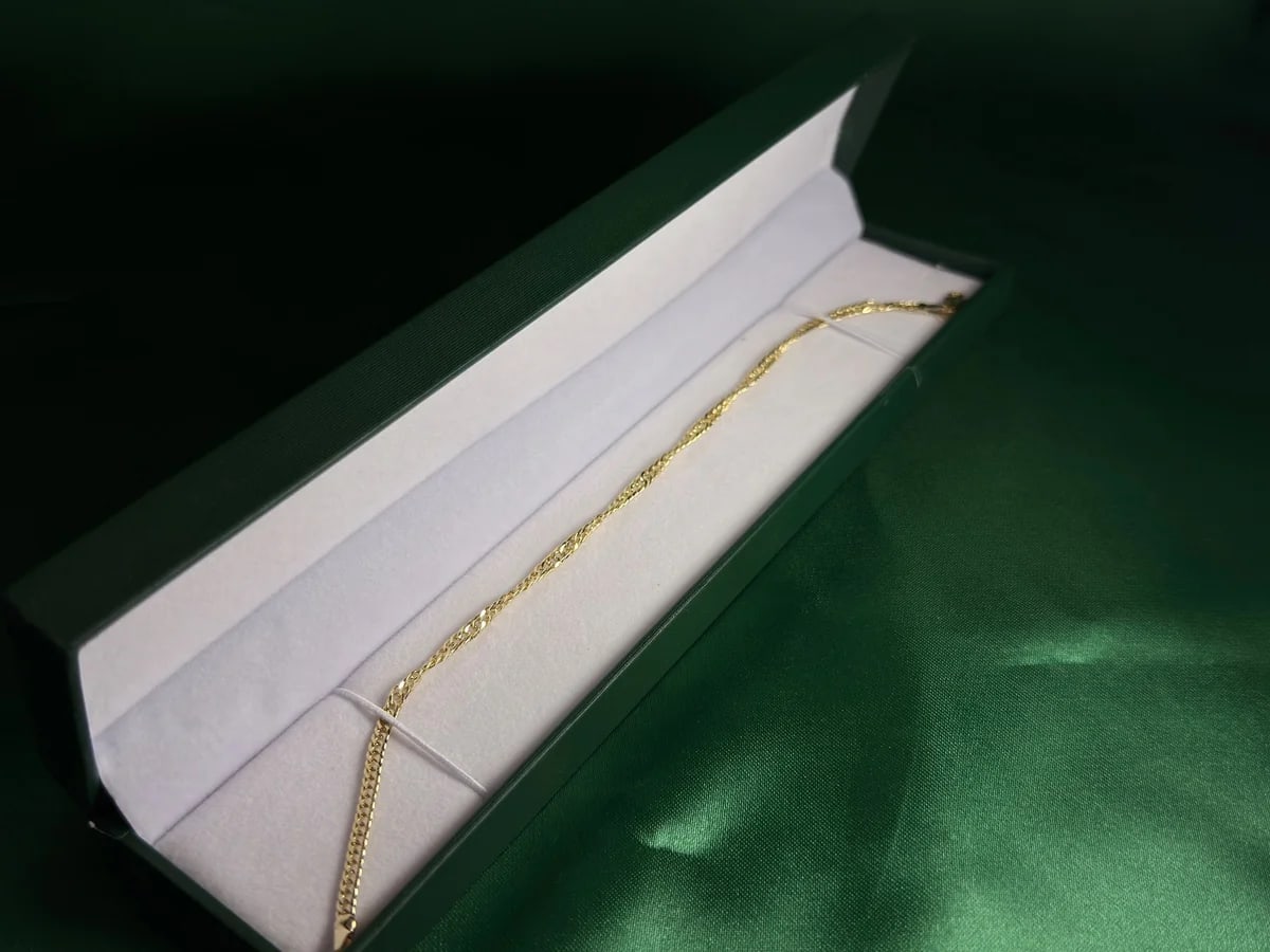 Pulsera Eslabones Torcidos Delicados en Chapa de Oro 18k — vista 7