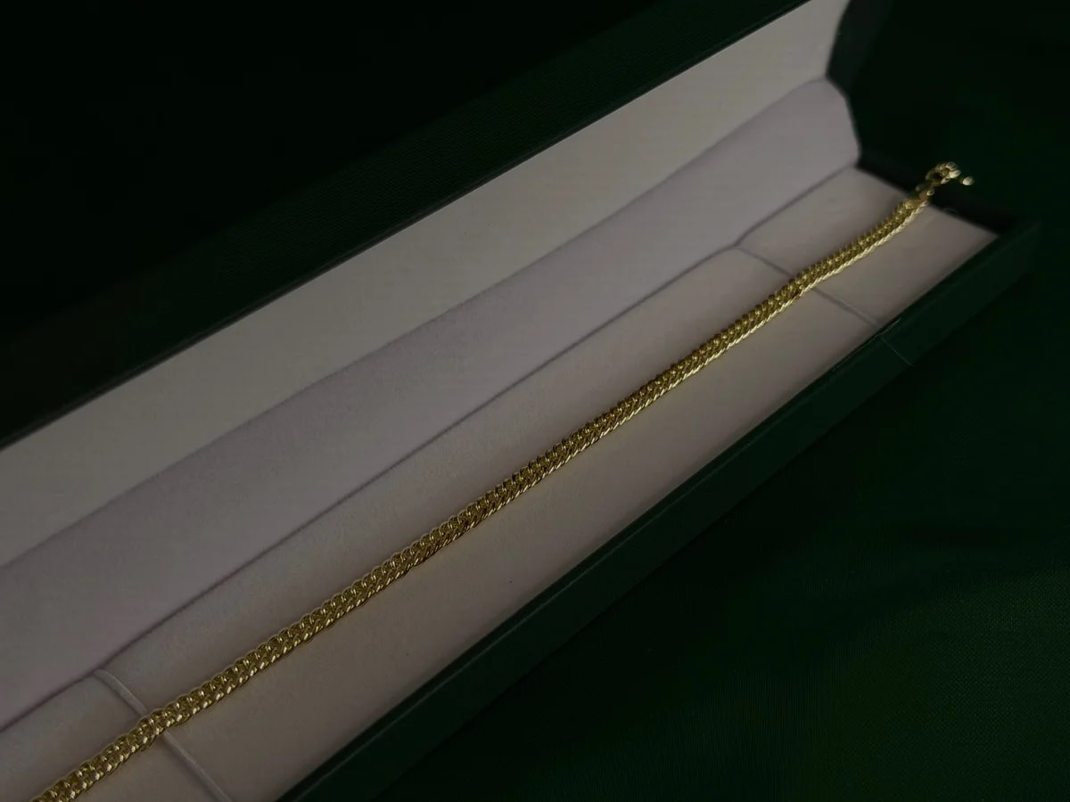 Pulsera Doble Cadena Fina en Chapa de Oro 18k — vista 4