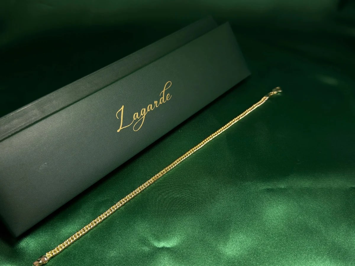 Pulsera Doble Cadena Fina en Chapa de Oro 18k — vista 7