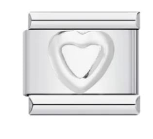 Charm Italiano Corazón Plateado — vista 2