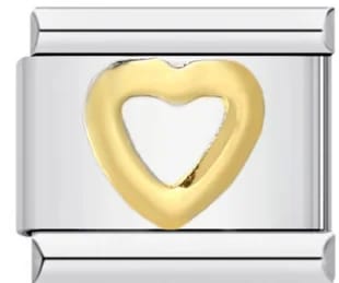 Charm Italiano Corazón Plateado — vista 2