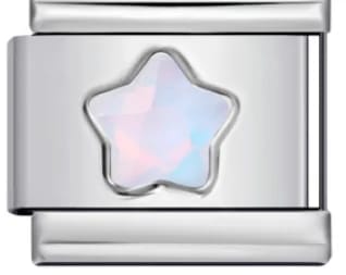 Charm Italiano Estrella Ópalo Plateado — vista 2