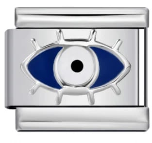 Charm Italiano Ojo Turco Azul Plateado — vista 2