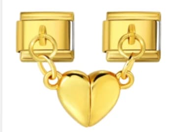 Charm Italiano Corazón Colgante Dorado — vista 2