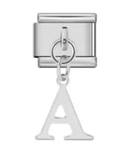 Charm Italiano Letra A Colgante Plateado — vista 2