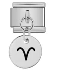 Charm Italiano Signo Aries Colgante Plateado — vista 2